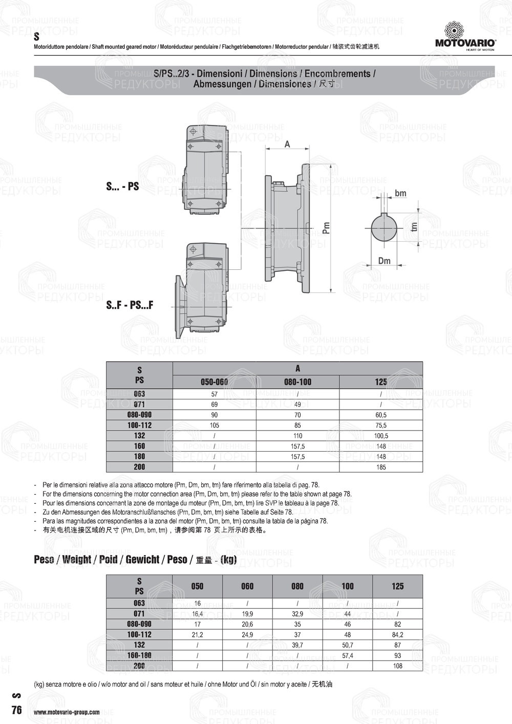 Мотор-редуктор Motovario CS 50 Motovario CS 50